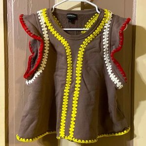 Unique cap sleeve sweater